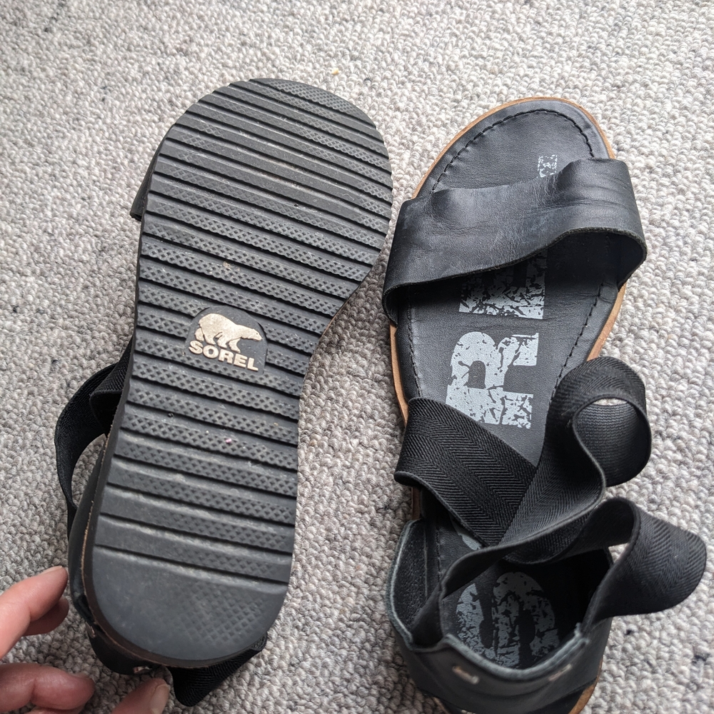Sorel Women's Black Strappy Sandals